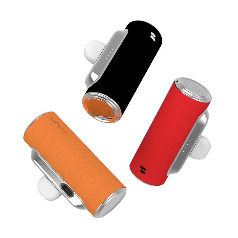 Banco de energía de cuero compacto de colores Más de 300 veces vida del ciclo Con conector USB-C
